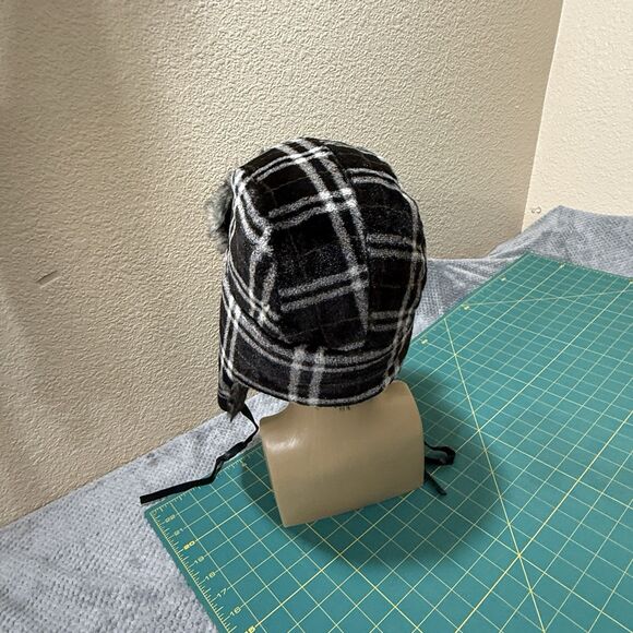 Trapper hat faux fur plaid one size - Picture 7 of 15